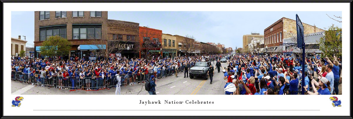 Kansas Jayhawks - Celebration Parade Panoramic Fan Cave Wall Decor