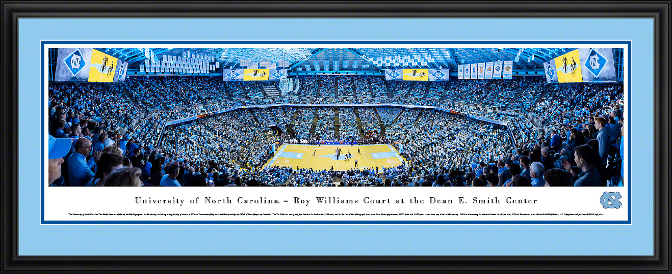North Carolina Tar Heels - Dean Smith Center Panoramic Fan Cave Wall Decor