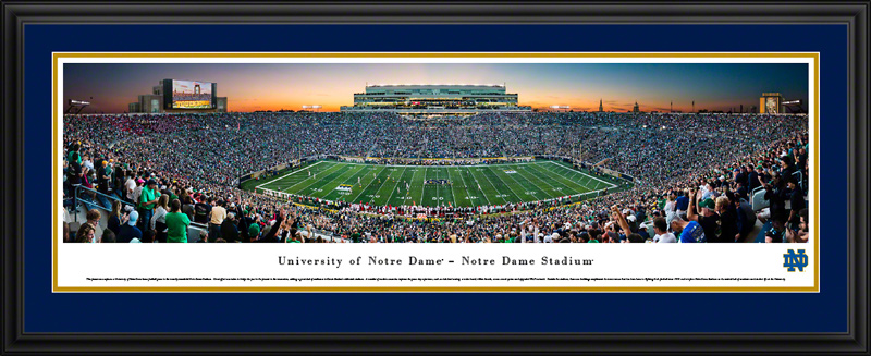 Notre Dame Fighting Irish Football Panoramic Picture - Twilight