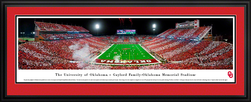 Oklahoma Sooners Panoramic Picture - Gaylord Family Oklahoma Memorial Stadium