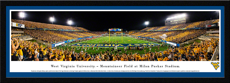 WVU Mountaineers Football Panoramic Picture - Mountaineer Field at Milan Puskar Stadium