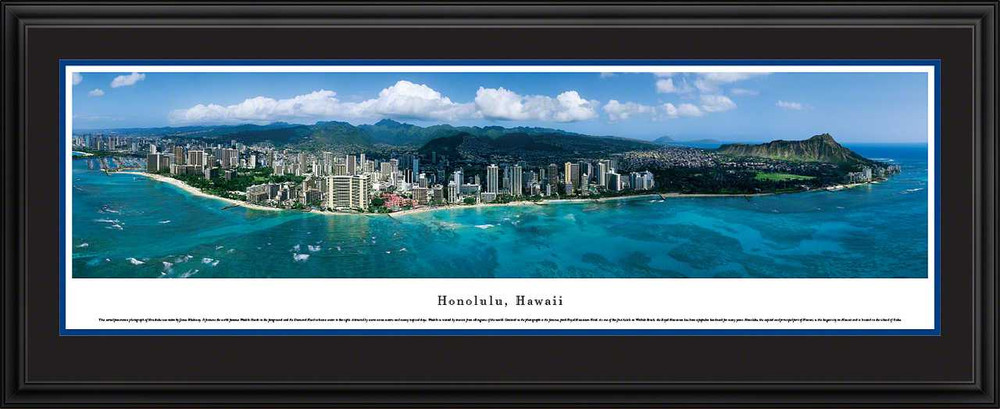値下げ　JACK RANKIN ジャック　ランキン　写真　パノラマ　 ハワイ Honolulu, Hawaii City Skyline Panoramic Picture