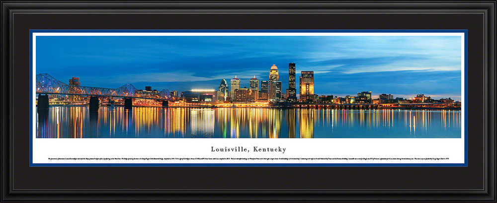 Louisville, Kentucky at Twilight Skyline Panoramic Art Print