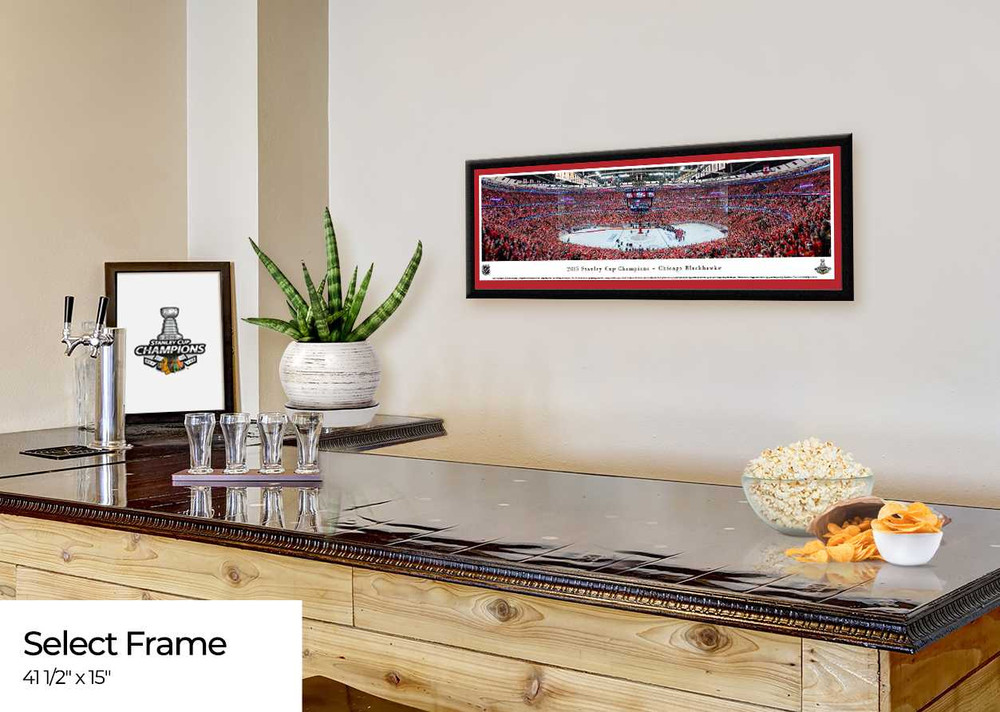 2015 Stanley Cup Panoramic Poster - Chicago Blackhawks