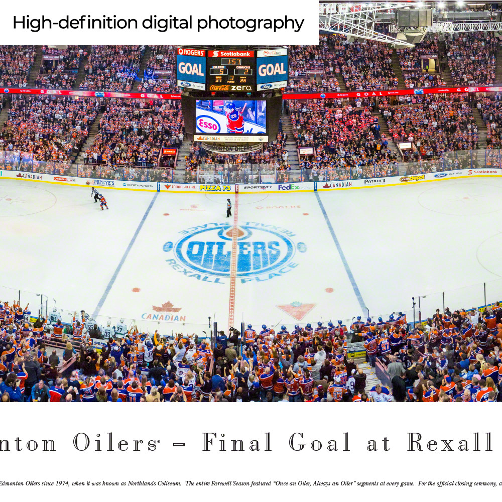 Edmonton Oilers Panoramic Print #2 (Final @ Rexall) Decade Awards NHLOIL-2