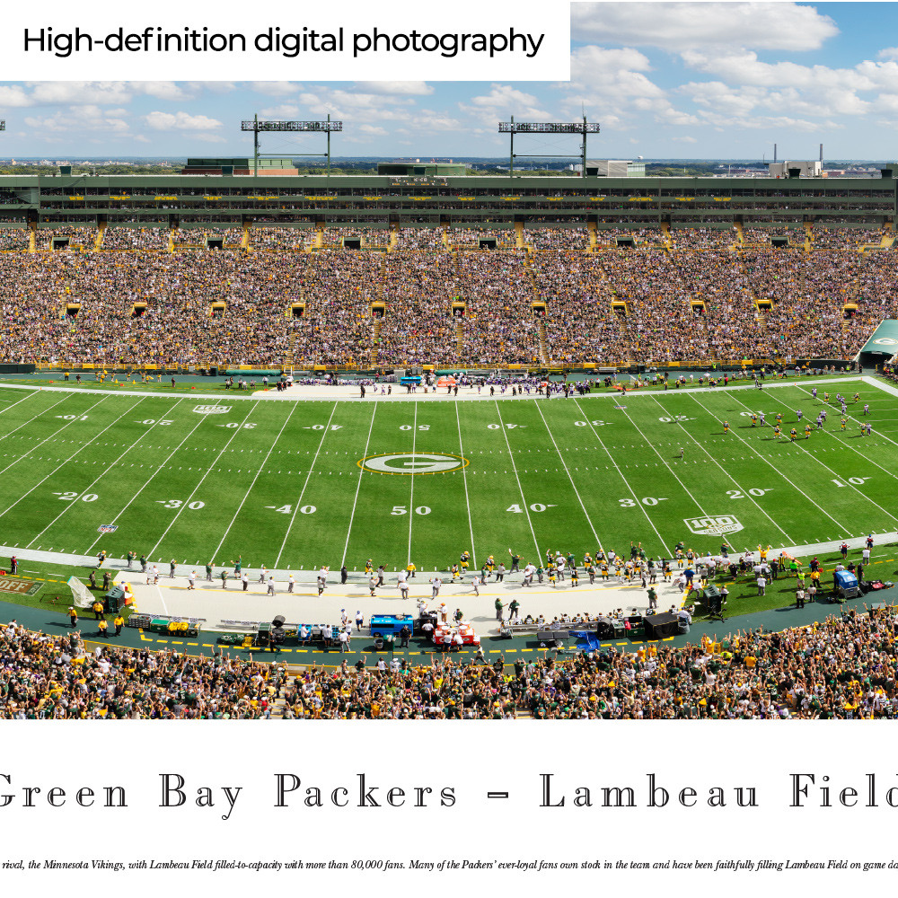 Green Bay Packers Panorama - Lambeau Field Poster