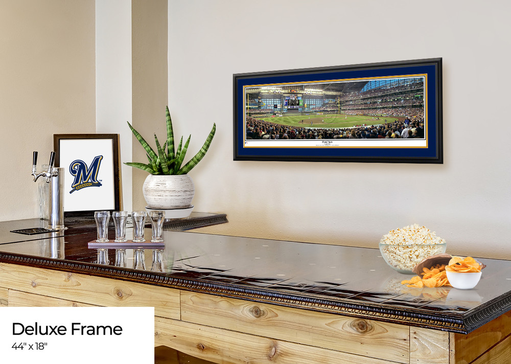 Milwaukee Brewers Panoramic Poster - First Pitch at Miller Park