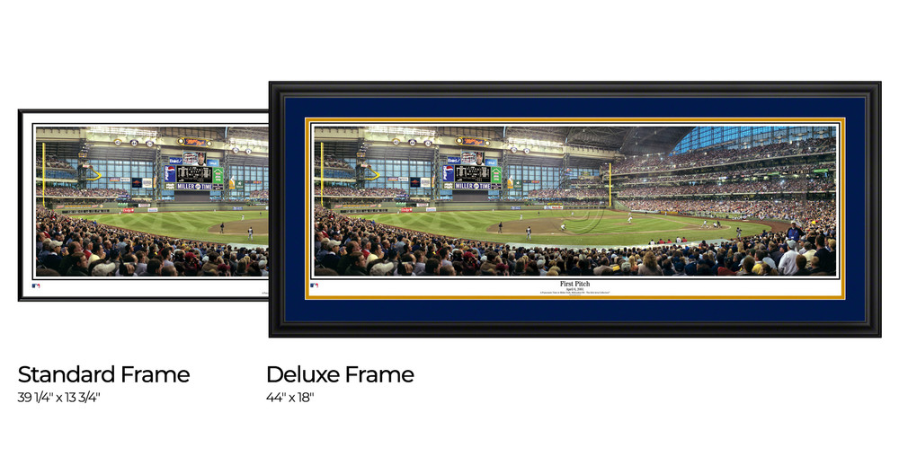 Milwaukee Brewers Panoramic Poster - First Pitch at Miller Park