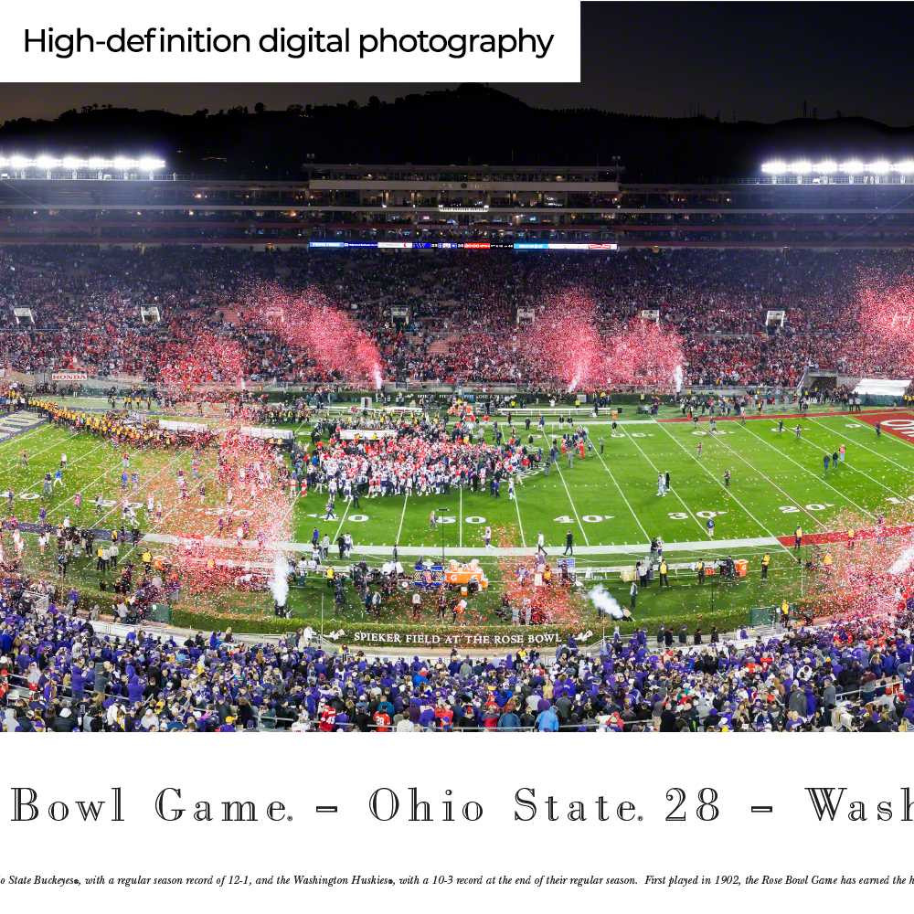 2019 Rose Bowl Game - Victory Celebration Panoramic Poster