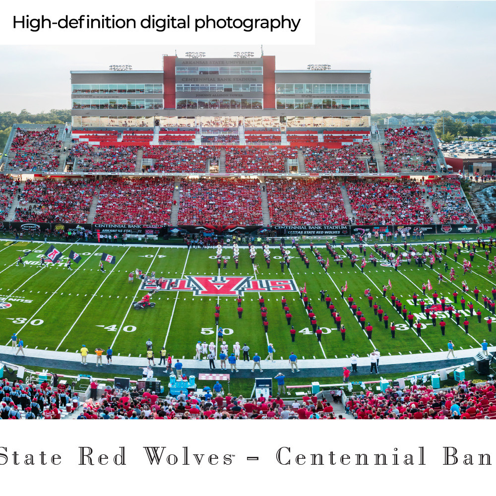 Arkansas State Red Wolves Football Panoramic Poster - Centennial Bank