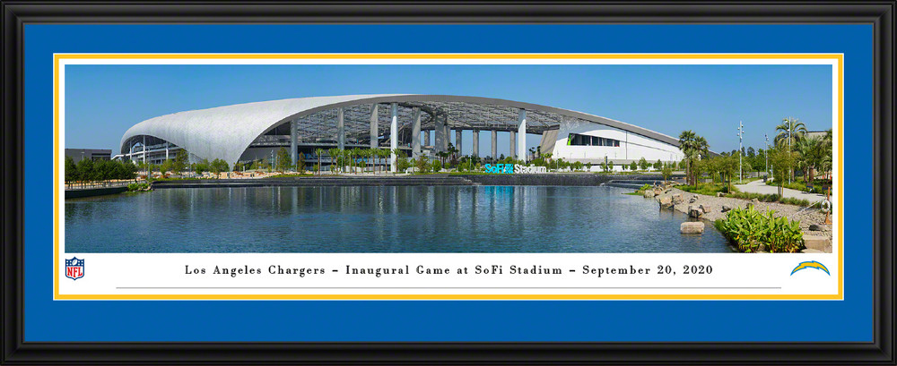 Los Angeles Chargers Framed Panoramic Poster Sofi Stadium Picture