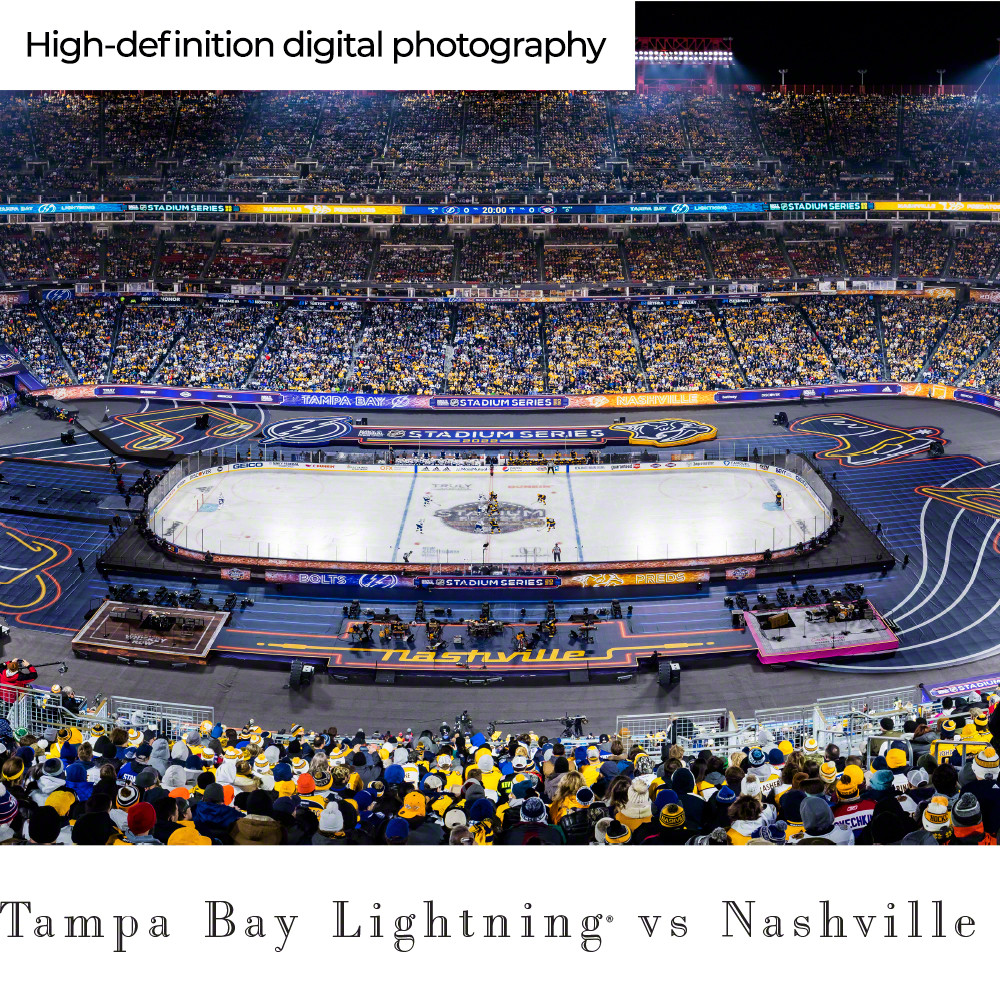 Tampa Bay Lightning vs. Nashville Predators Framed 15 x 17 2022 NHL Stadium Series Match-Up Collage