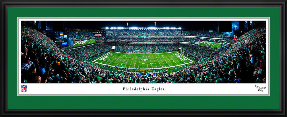 Philadelphia Eagles Kelly Green Throwback Game Panoramic Picture