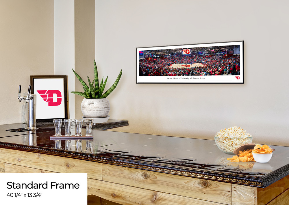 Dayton Flyers Basketball Panoramic Picture - UD Arena Fan Cave Decor