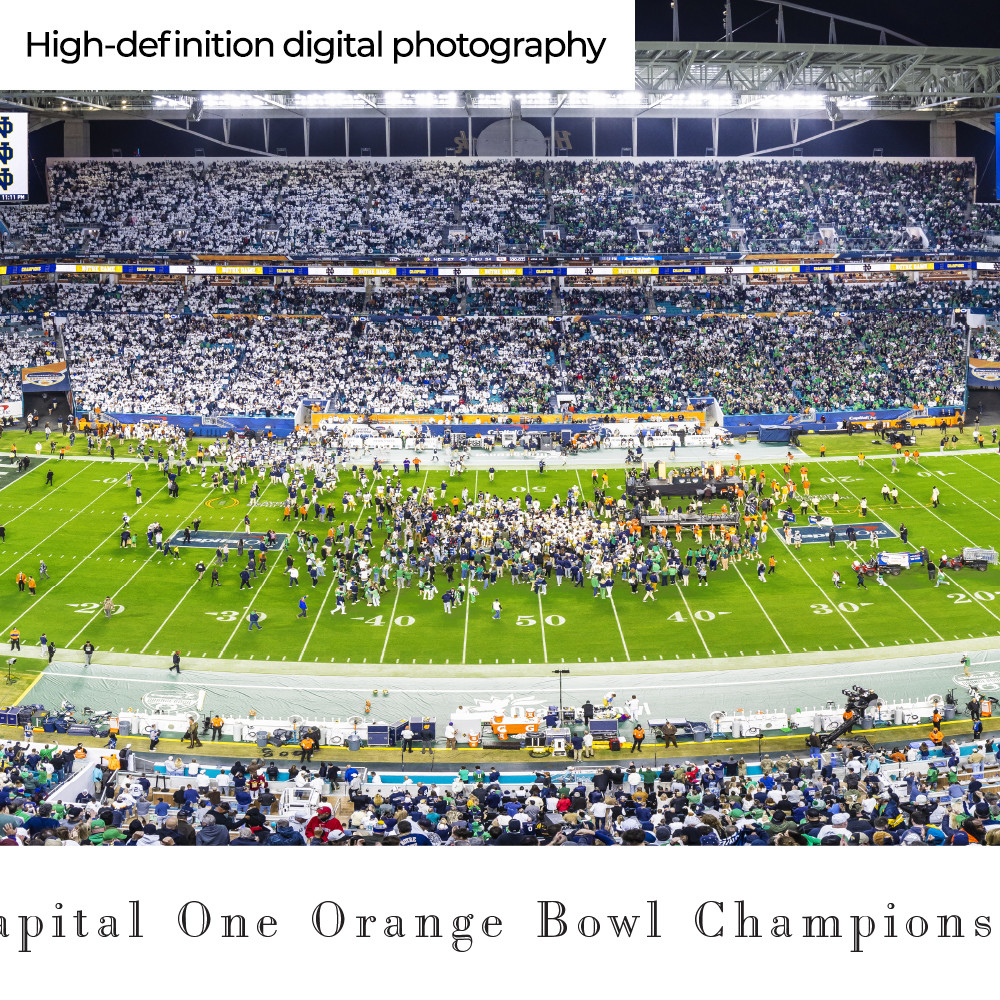 2025 Orange Bowl Champions Panoramic Picture - Notre Dame Fighting