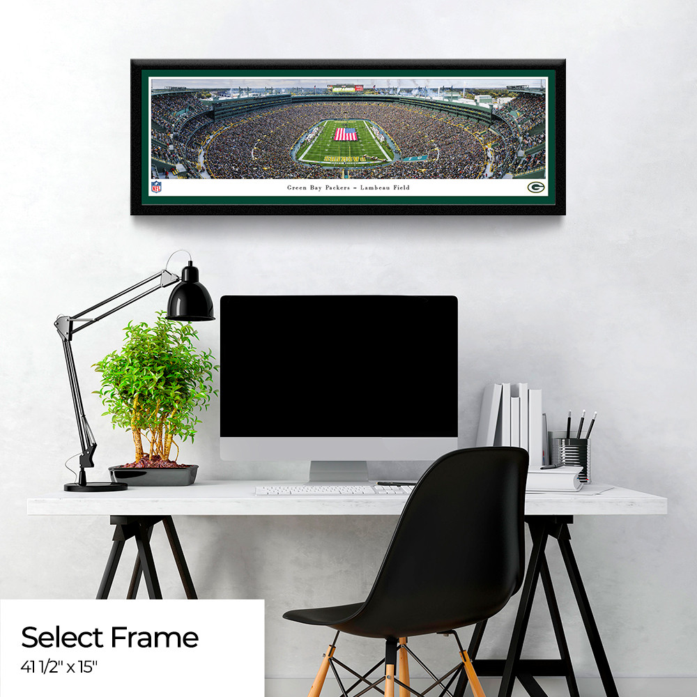 Green Bay Packers End Zone Panoramic Picture - Lambeau Field NFL