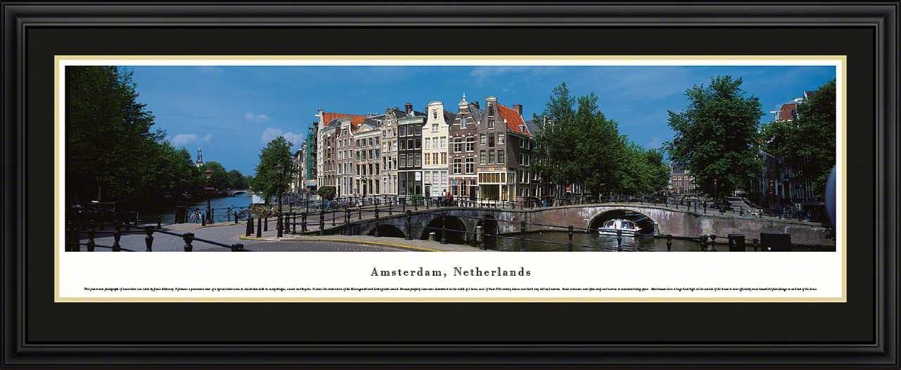 Amsterdam, Netherlands Panoramic Skyline Print