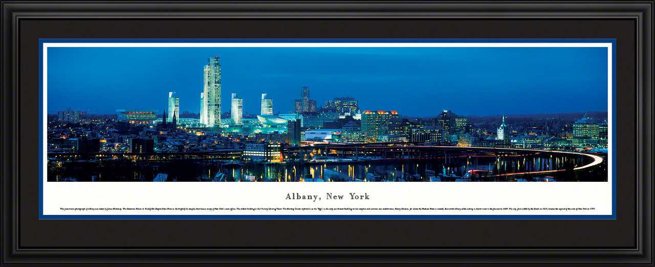 Albany, New York Panoramic Skyline Picture - Twilight