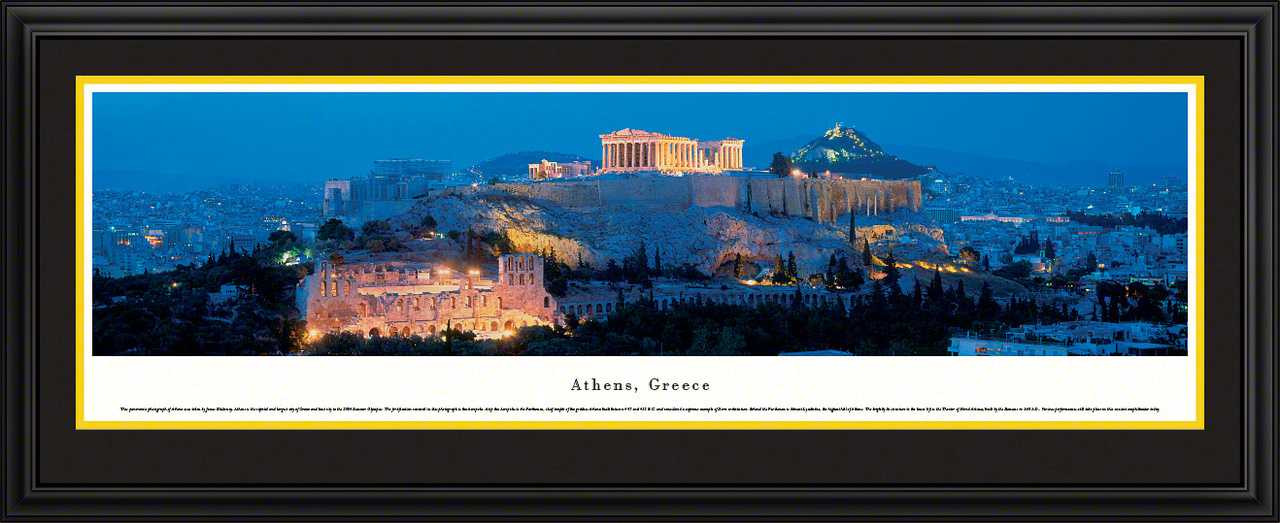 Athens, Greece City Skyline Panoramic Picture - Twilight