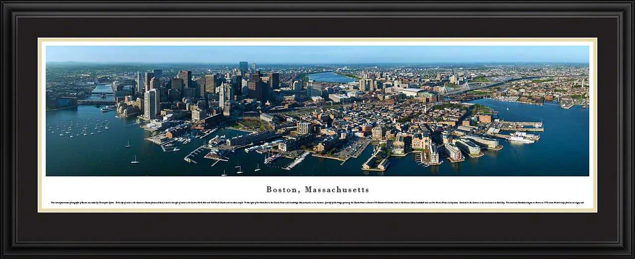 Boston, Massachusetts City Skyline Panorama