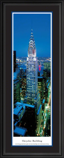 Chrysler Building Panoramic Picture - Twilight - Vertical Panorama