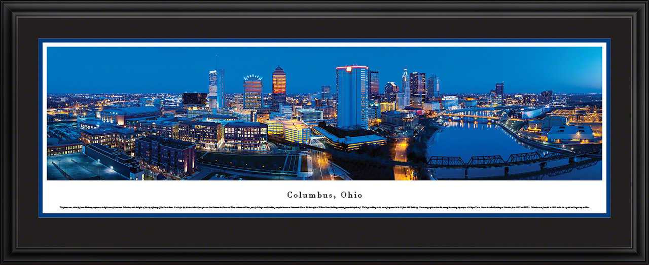 Columbus, Ohio City Skyline Panoramic Picture - Twilight