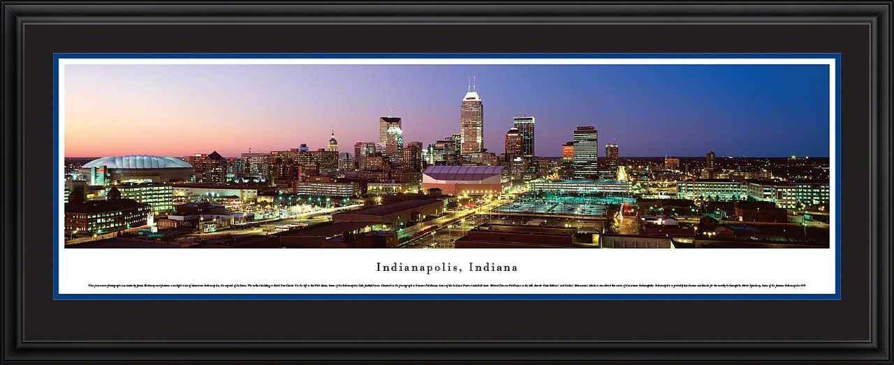 Indianapolis, Indiana City Skyline Panoramic Picture - Twilight