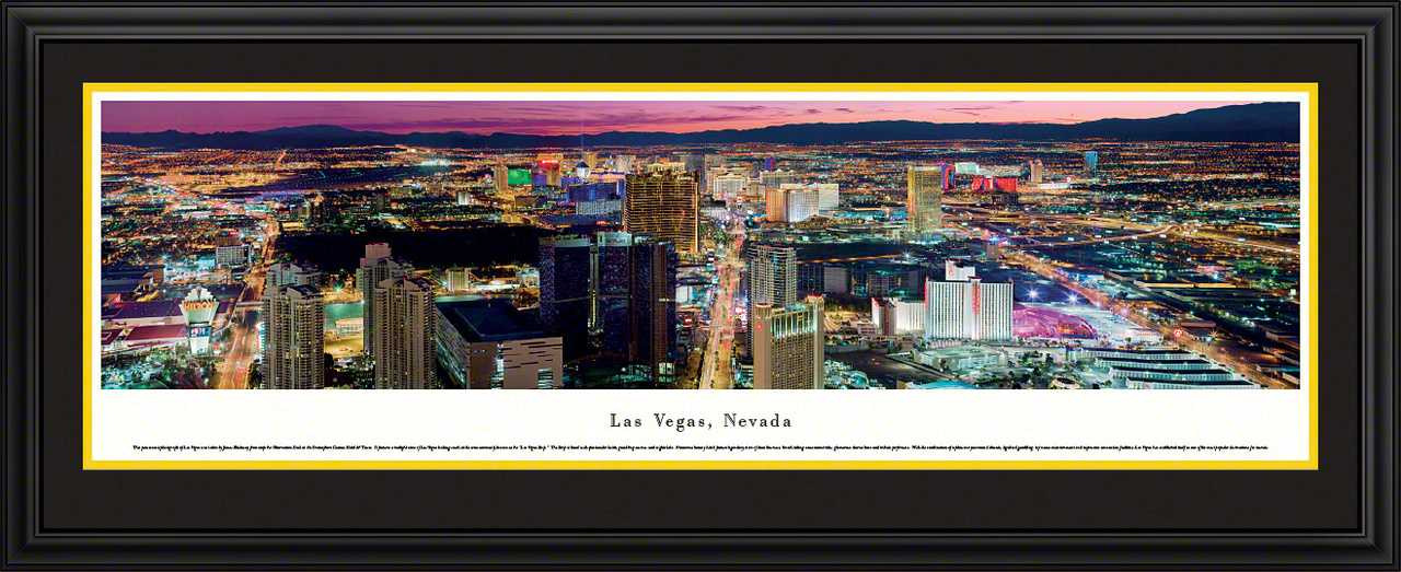 Las Vegas, Nevada Sunset Skyline Panorama - Twilight