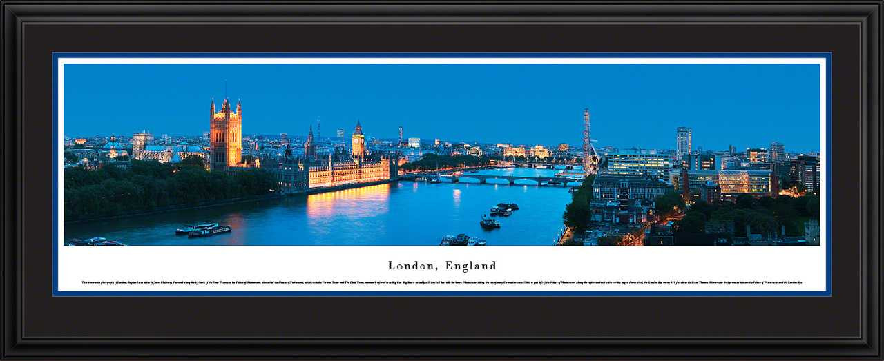 London, England Panoramic Skyline Picture - Twilight