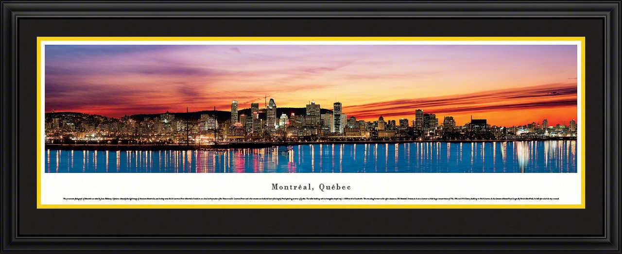 Montreal, Quebec, Canada City Skyline Panoramic Picture - Twilight
