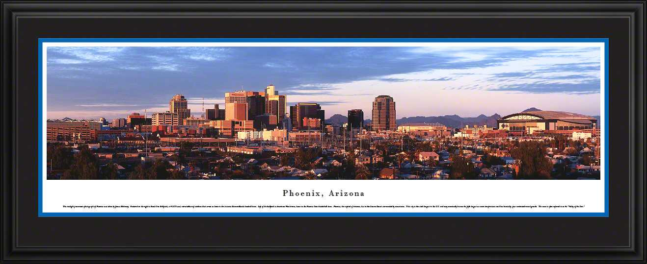 Phoenix, Arizona City Skyline Panoramic Picture - Twilight