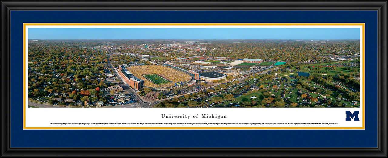 Michigan Wolverines Panoramic - Michigan Stadium Big House Picture