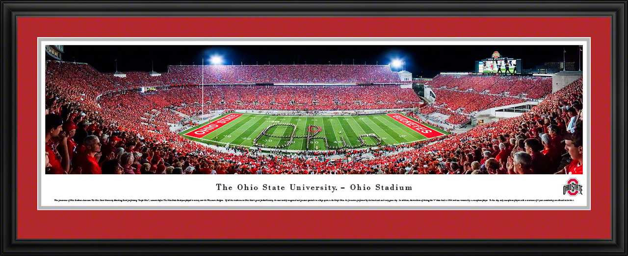 Ohio State Buckeyes Football Panorama - Marching Band Script - Ohio Stadium