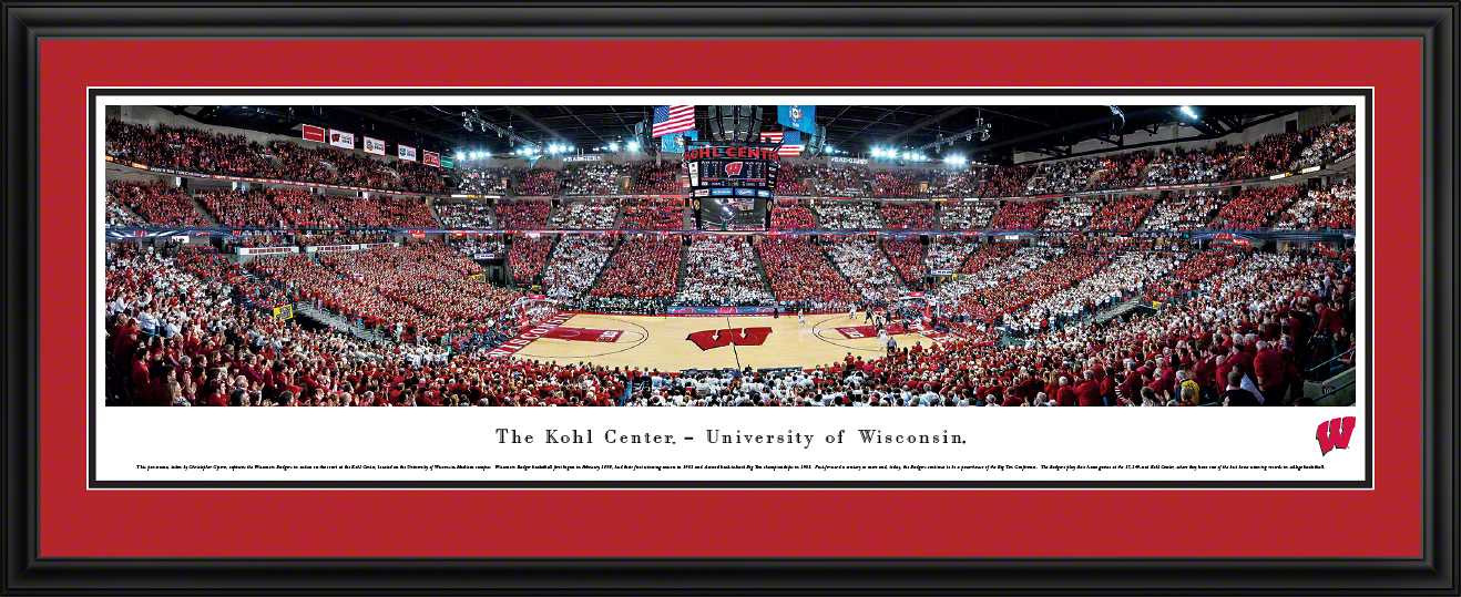 Wisconsin Badgers Basketball Panoramic - Kohl Center Picture