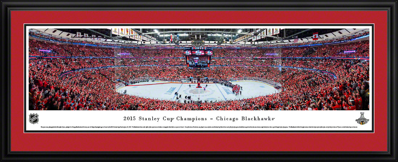 2015 Stanley Cup Panoramic Poster - Chicago Blackhawks