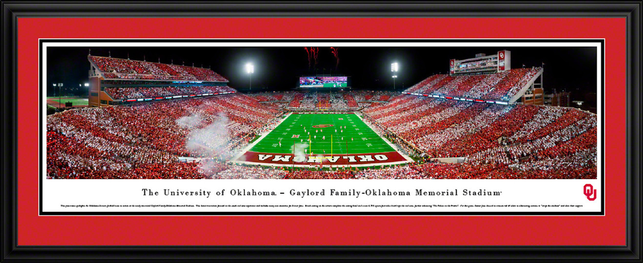 Oklahoma Sooners Panoramic Picture - Gaylord Family Oklahoma Memorial Stadium