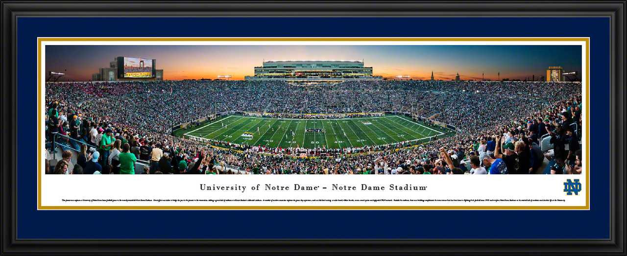 Notre Dame Fighting Irish Football Panoramic Picture - Twilight