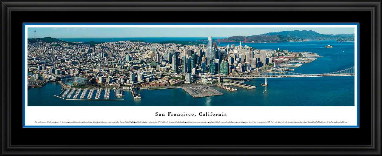 San Francisco, California Aerial City Skyline Panoramic Picture