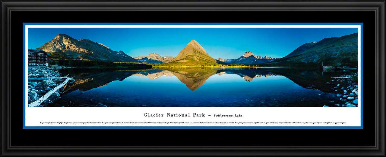 Glacier National Park Panoramic Picture - Swiftcurrent Lake
