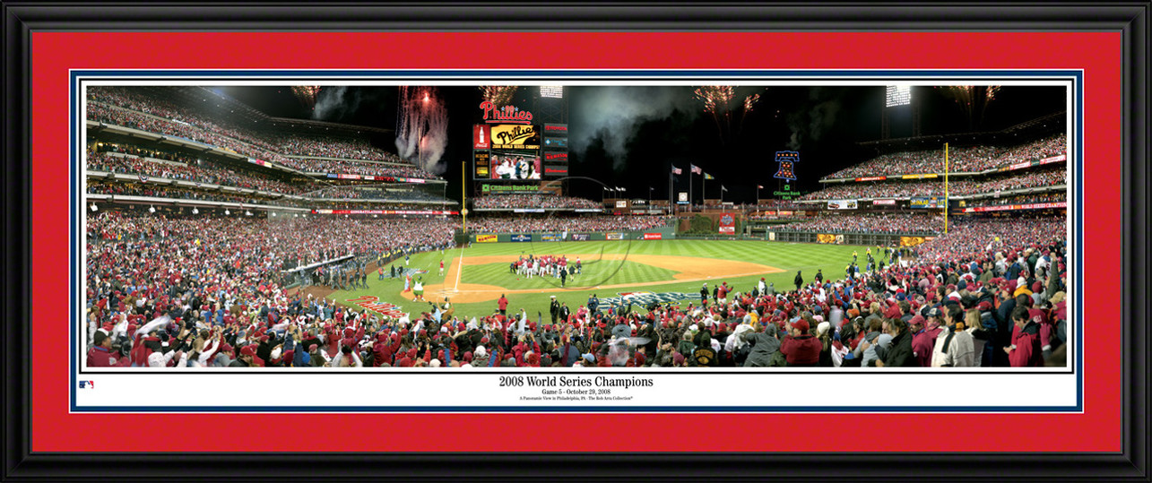 Everlasting Images Philadelphia Phillies 2008 World Series Champions Opening Ceremony at Tropicana Field Stadium Panoramic Print You Choose Frame and mat Color 