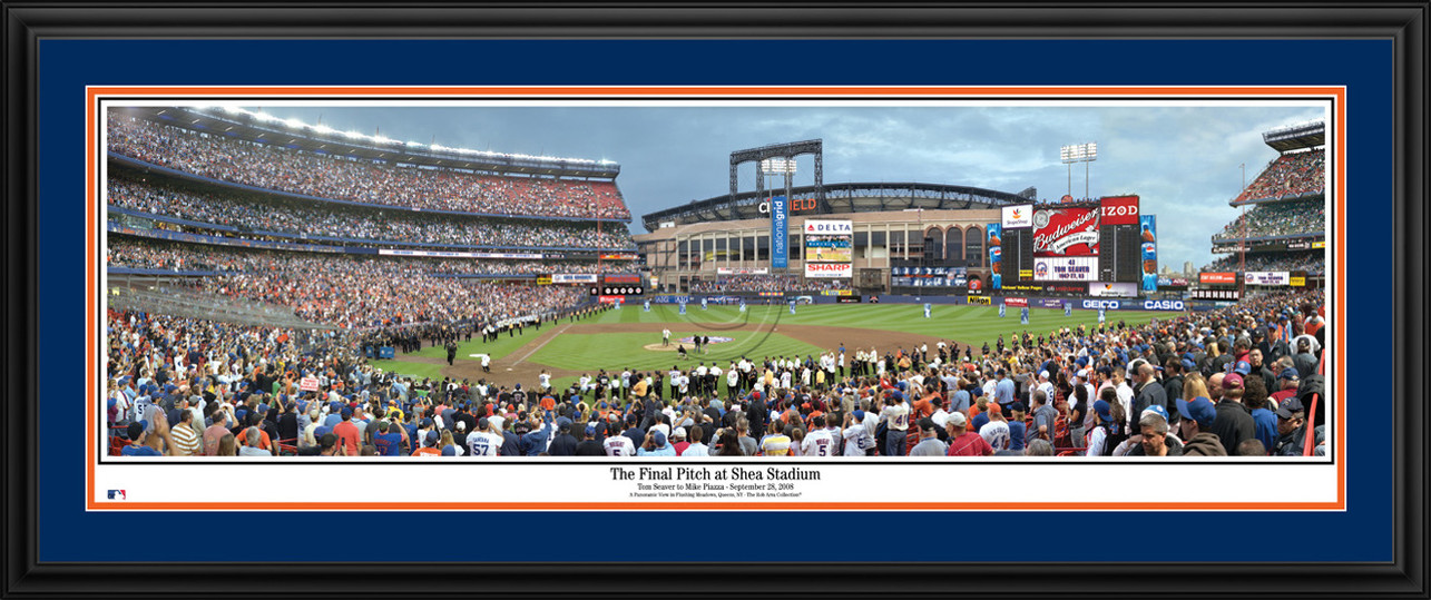 New York Mets Panorama - Final Pitch at Shea Stadium - MLB Wall Decor