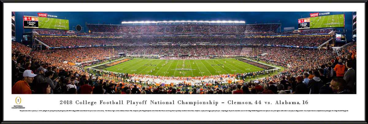 2019 College Football Playoff National Championship Panorama - Kickoff Poster