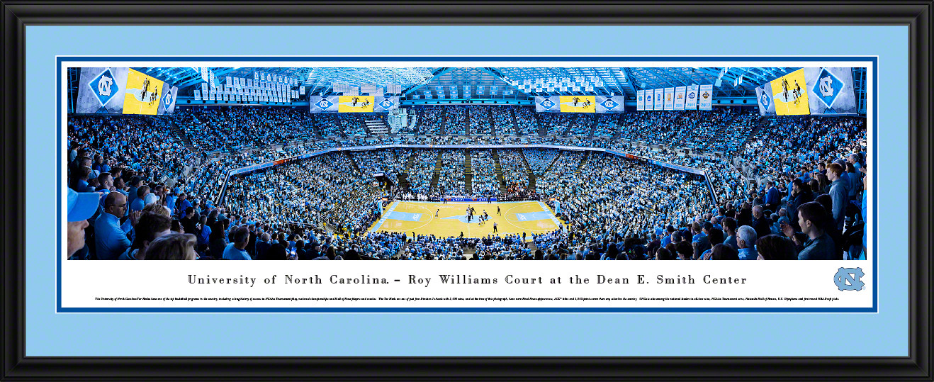 North Carolina Tar Heels Basketball Panoramic Poster - Dean Smith Center