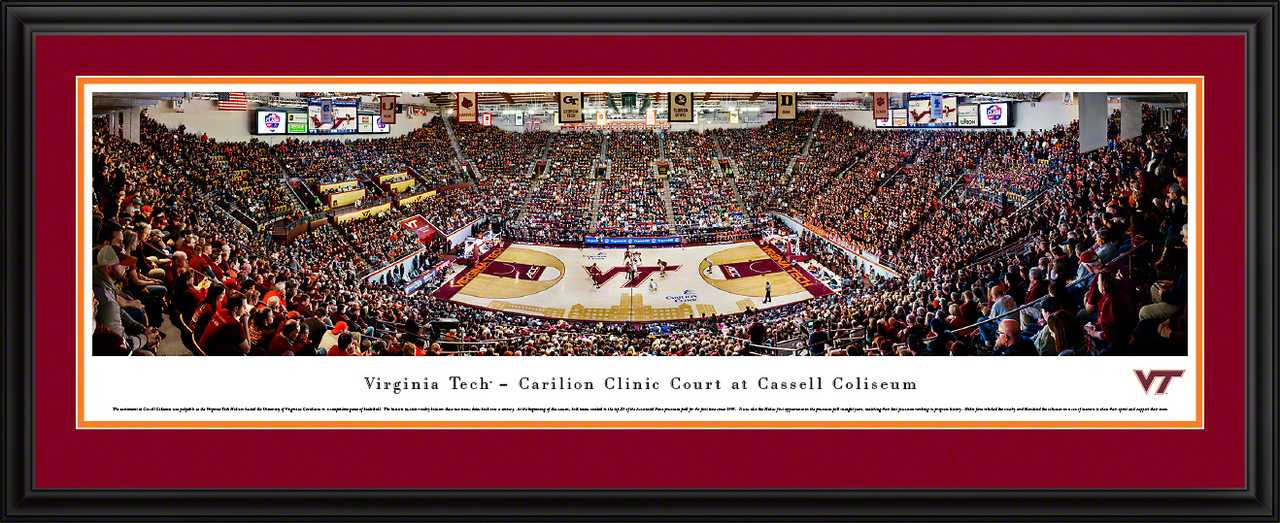 Virginia Tech Hokies Basketball Panoramic Poster - Cassell Coliseum