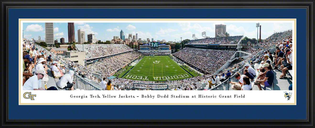 Georgia Tech Yellow Jackets Football Panoramic Poster - Bobby Dodd