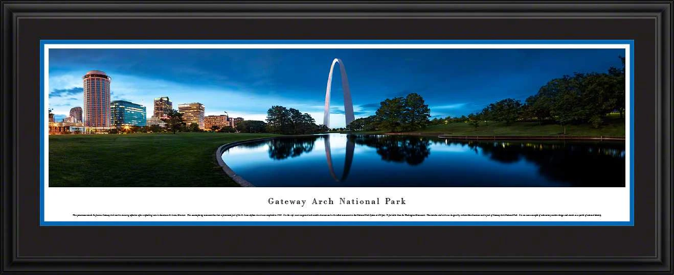 Gateway Arch National Park Panoramic Print - St. Louis, Missouri Wall Decor