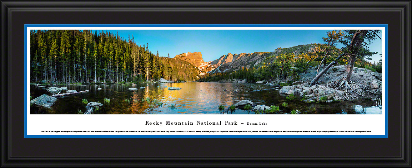 Rocky Mountain National Park Wall Art Dream Lake Scenic Landscape  Panoramic Decor