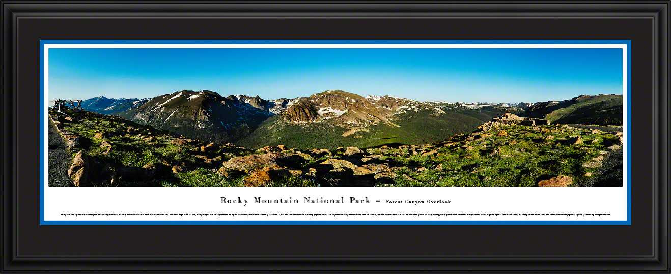 Rocky Mountain National Park Forest Canyon Overlook Scenic Landscape Panoramic Decor