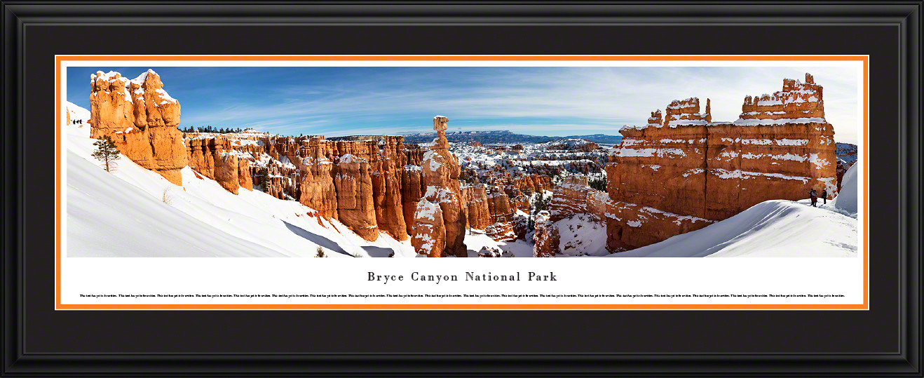 Bryce Canyon National Park - Thor's Hammer in Winter - Panorama