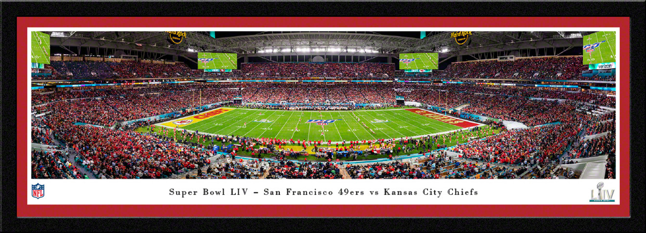 2020 Super Bowl LIV Panoramic Poster - San Francisco 49ers vs. Kansas City Chiefs